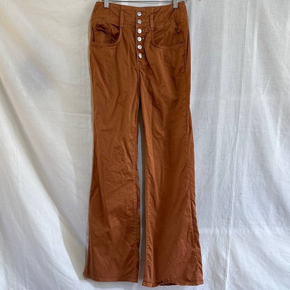 Veronica Beard Rosanna Corset High Rise Flare Pants | Clay | Size 27/4